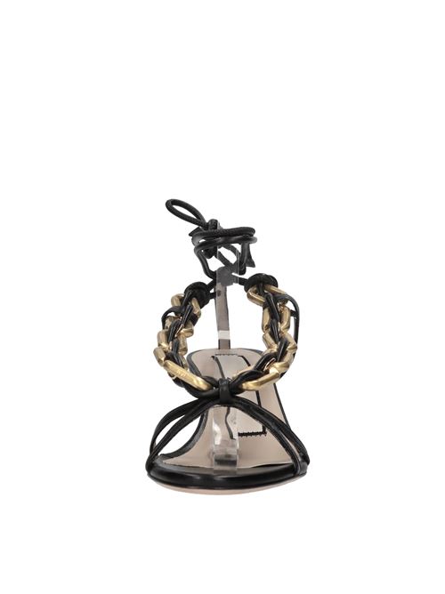 Sandali in pelle N°21 | GPSD005NPC N001NERO